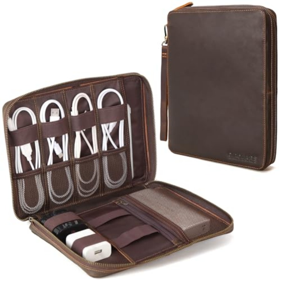 Tech Accessories Travel - Polare Full Grain Leather Travel Cable