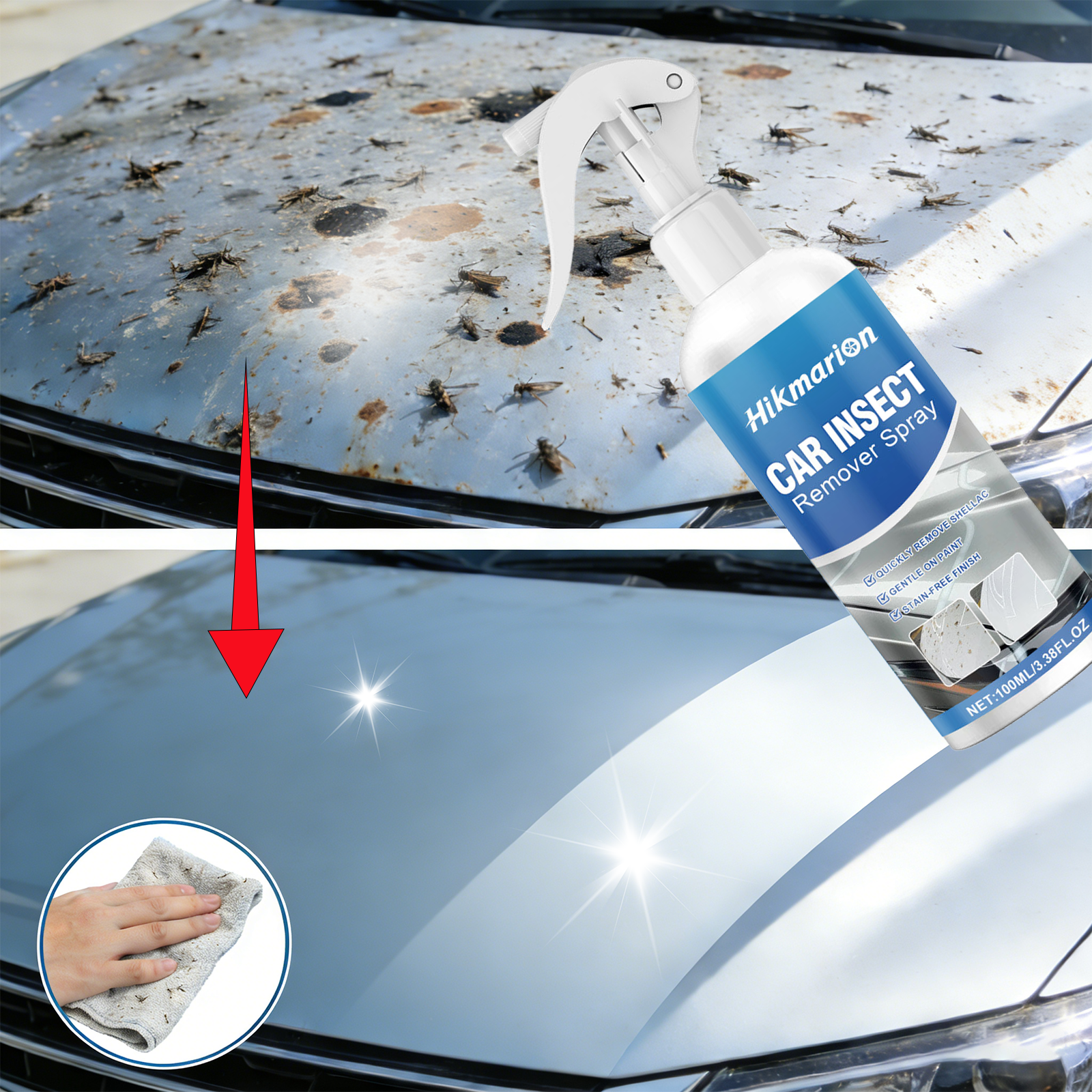 Screen Cleaner Spray - 100ml Bug and Tar Remover Spray
