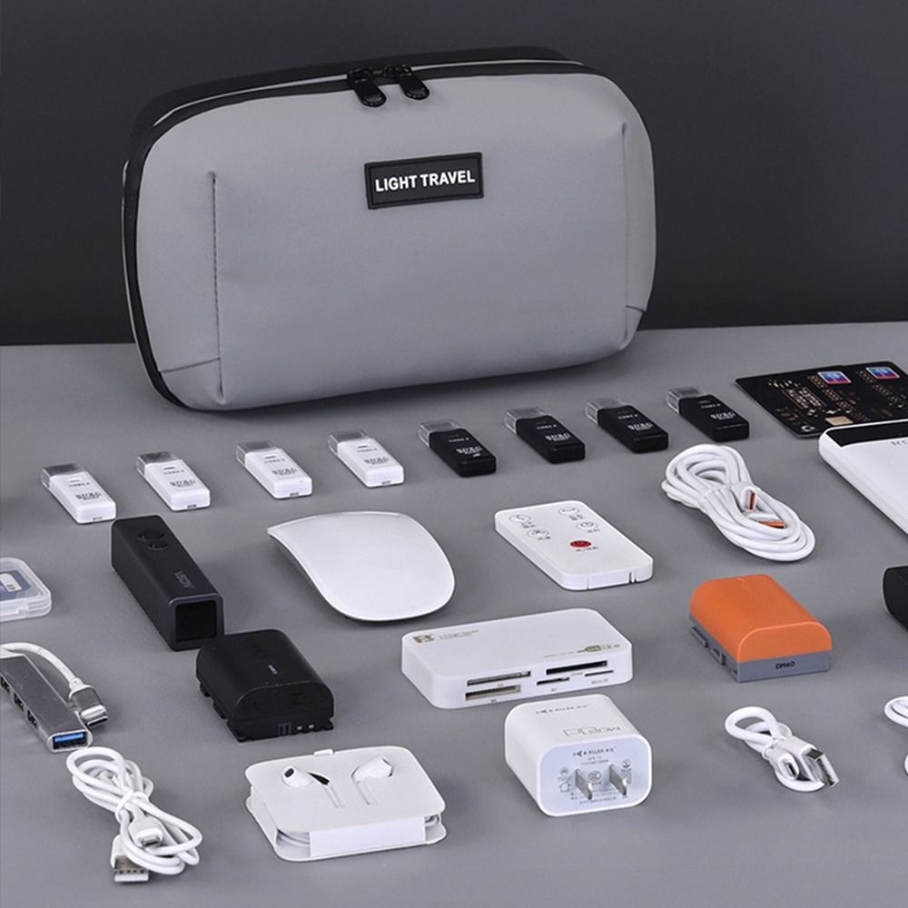 Tech Accessories Travel - Portable Data Cable Storage Bag Large