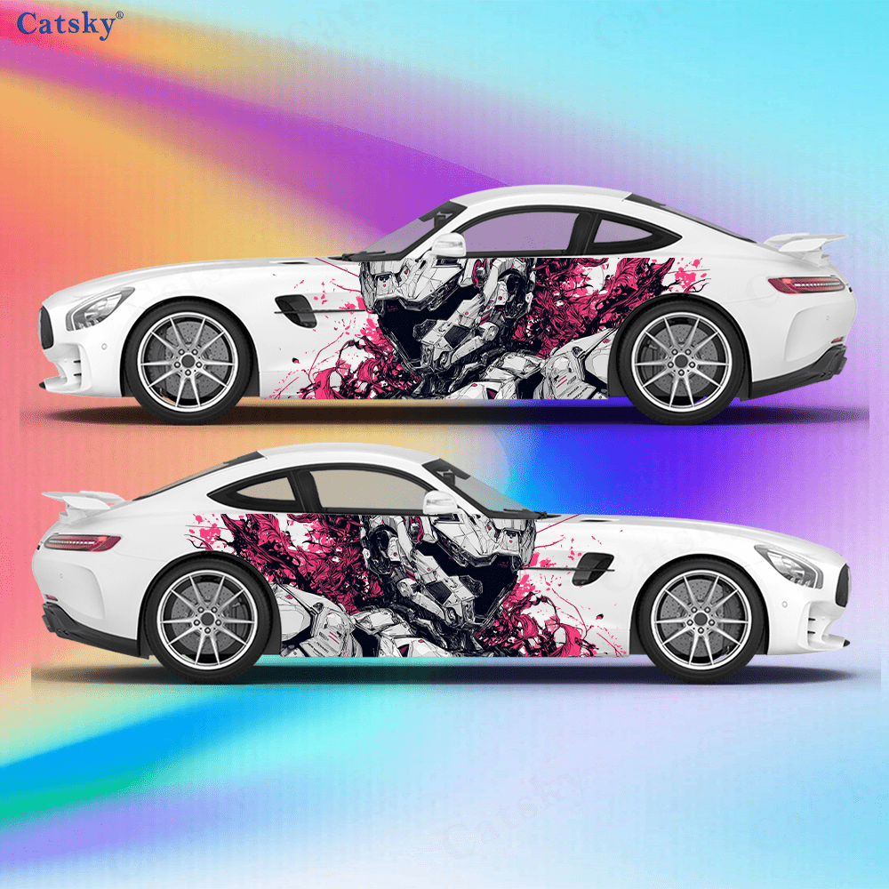 Tech Accessories For Car - High-tech Mecha Color Splash Car Side