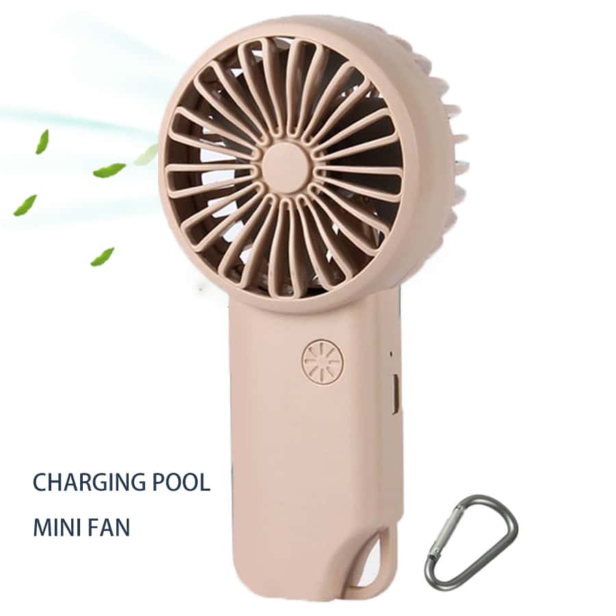 Usb Fan Silent - 1pc Handheld Clip-On Rechargeable Fan, White