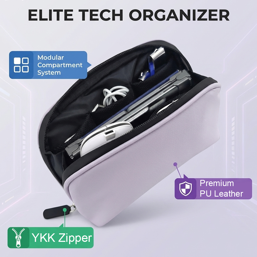 Tech Organizer Bag Portable El - مراجعة Tech Accessories Travel Bag وسعره