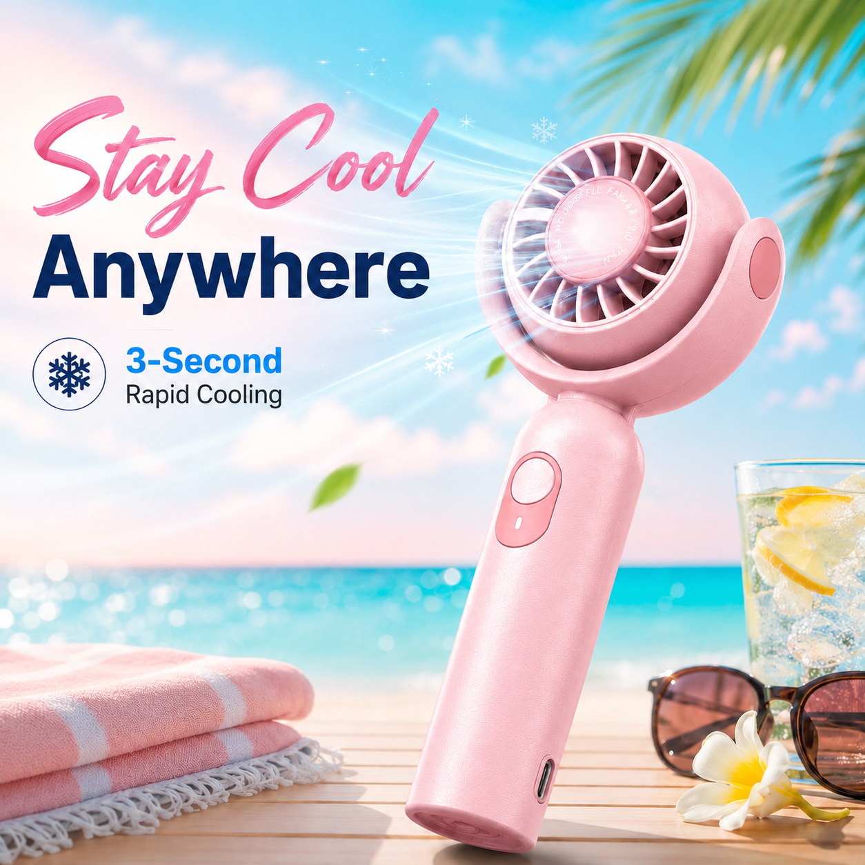 Portable Handheld Fan, Foldabl - مراجعة Usb Fan Silent وسعره