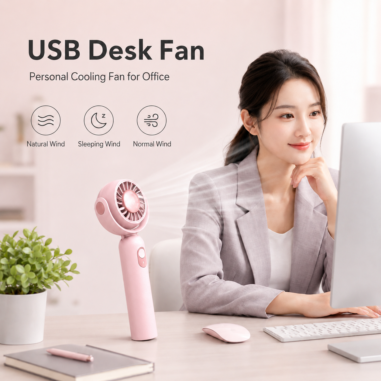Portable Handheld Fan, Foldabl - مراجعة Usb Fan Silent وسعره