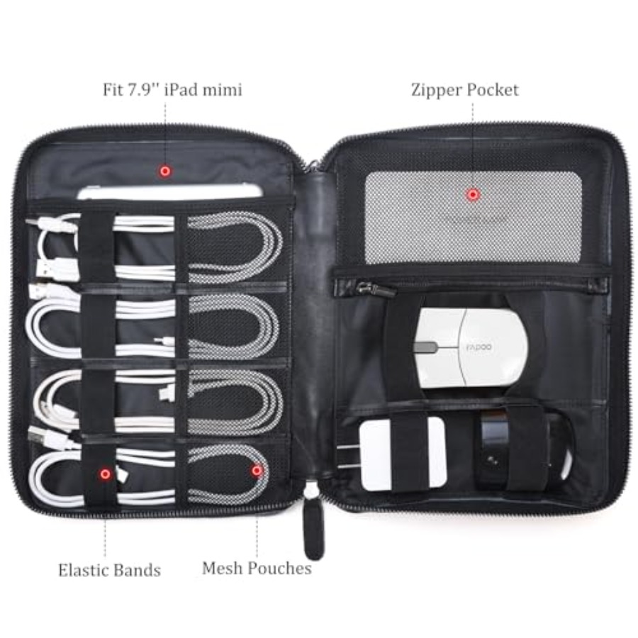 Polare Full Grain Leather Trav - مراجعة Tech Accessories Travel Bag وسعره
