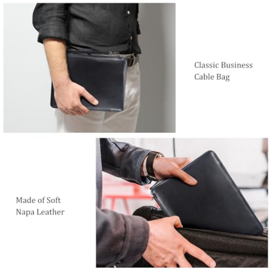 Polare Full Grain Leather Trav - مراجعة Tech Accessories Travel Bag وسعره
