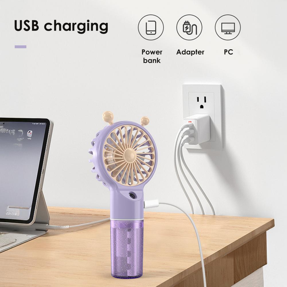 Spray Fan Cartoon Snail Design - مراجعة Usb Fan Silent وسعره