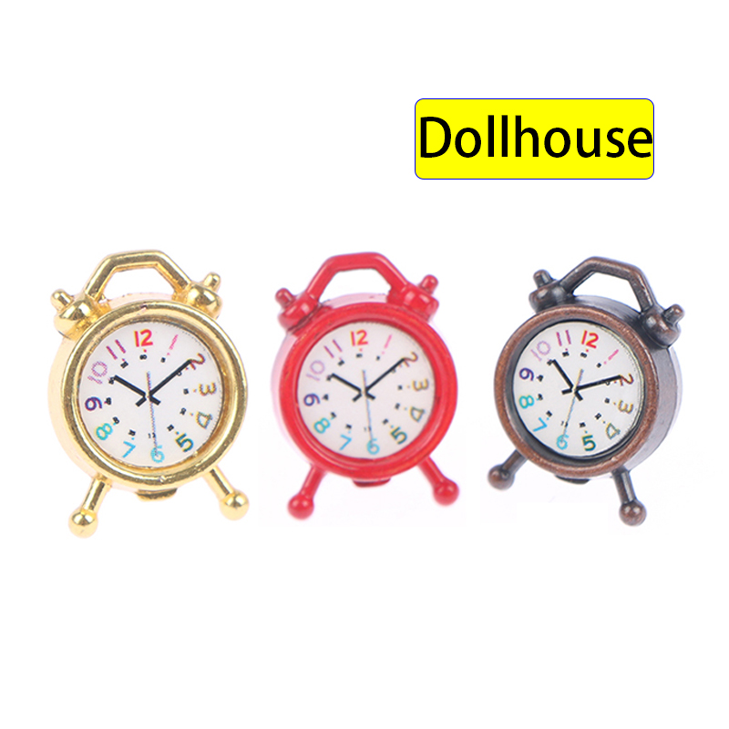 1PC 1:12 Scale Alarm Clock Dol - مراجعة Tech Home Accessories وسعره