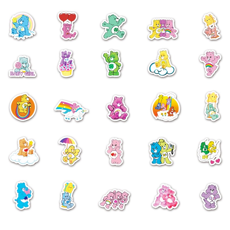 New Cute 50Pcs Care Bears Clas - مراجعة Tech Home Accessories وسعره