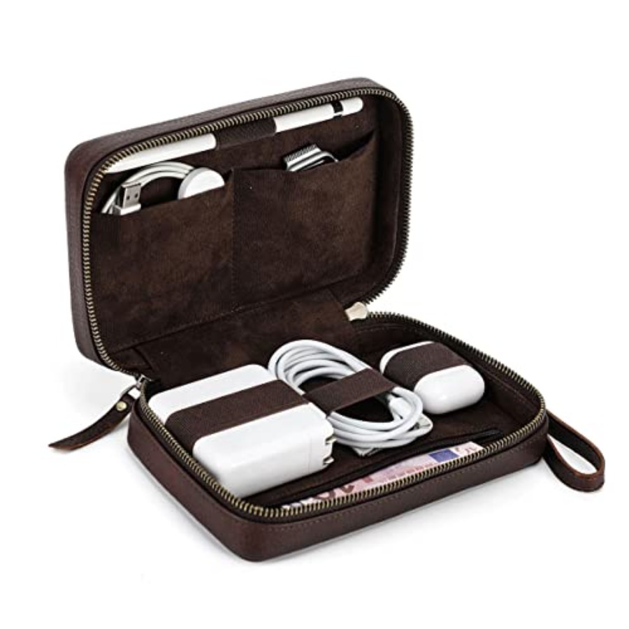 Full Grain Leather Electronic  - مراجعة Tech Accessories Travel وسعره