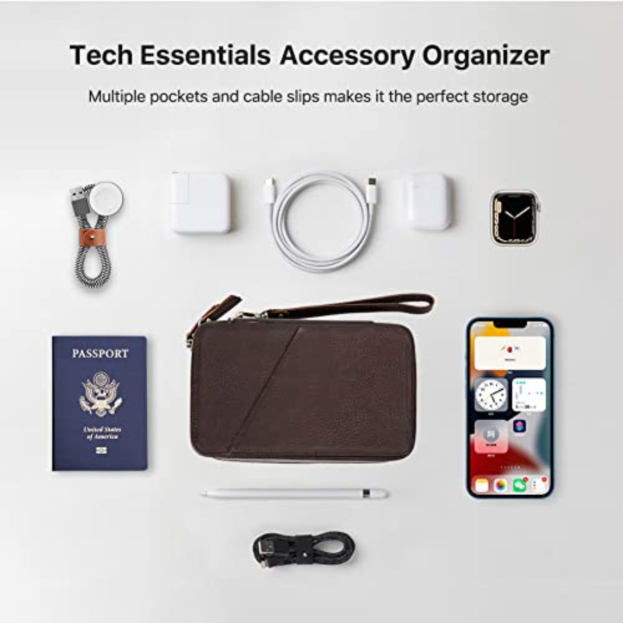 Full Grain Leather Electronic  - مراجعة Tech Accessories Travel وسعره