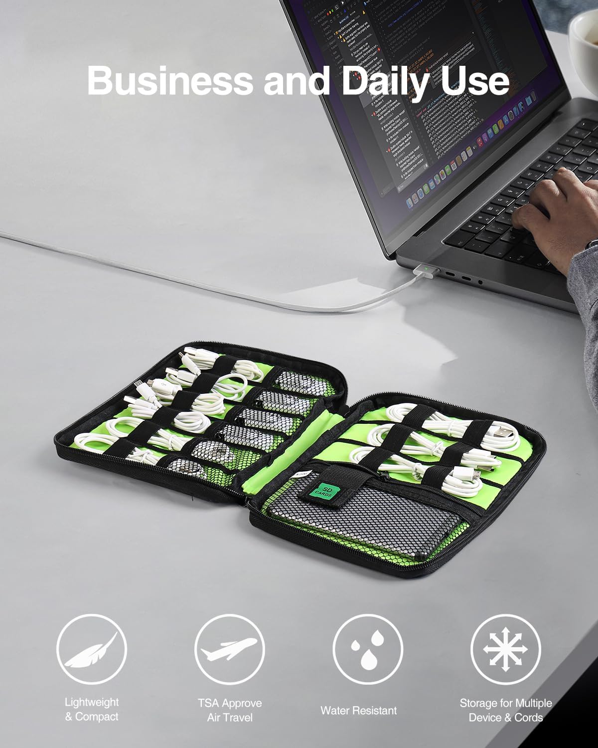 Travel Cable Organizer Bag, Fl - مراجعة Tech Accessories Travel وسعره