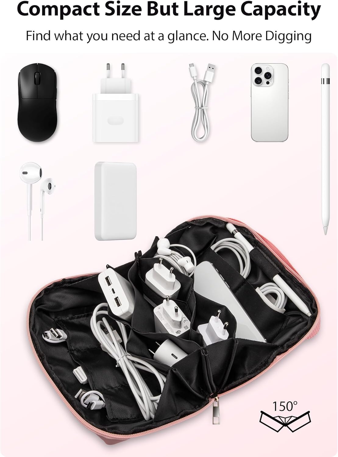 Large Capacity Backpack Organi - مراجعة Tech Accessories Travel Bag وسعره