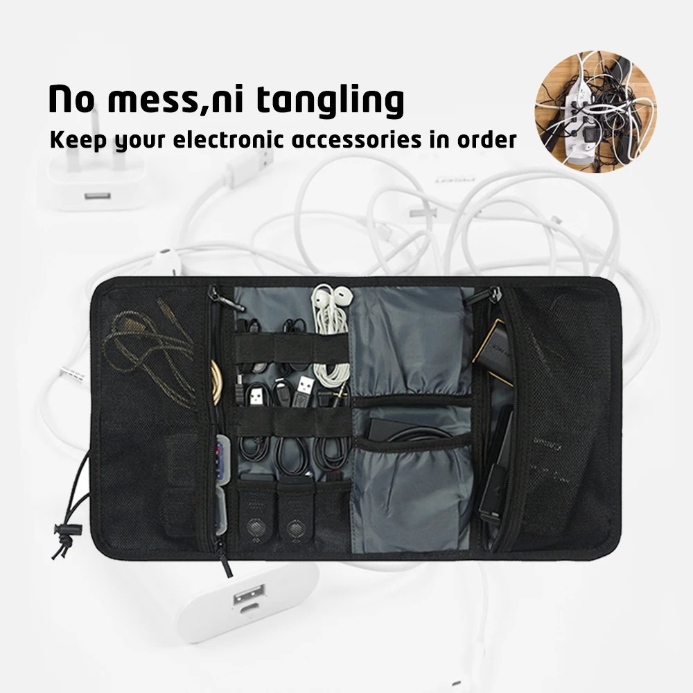 Electronic Organizer Cord Pouc - مراجعة Tech Accessories Travel Bag وسعره