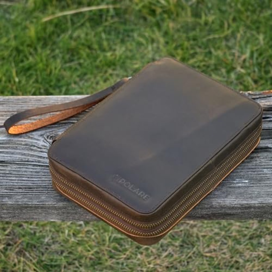 Polare Full Grain Leather Trav - مراجعة Tech Accessories Travel Bag وسعره