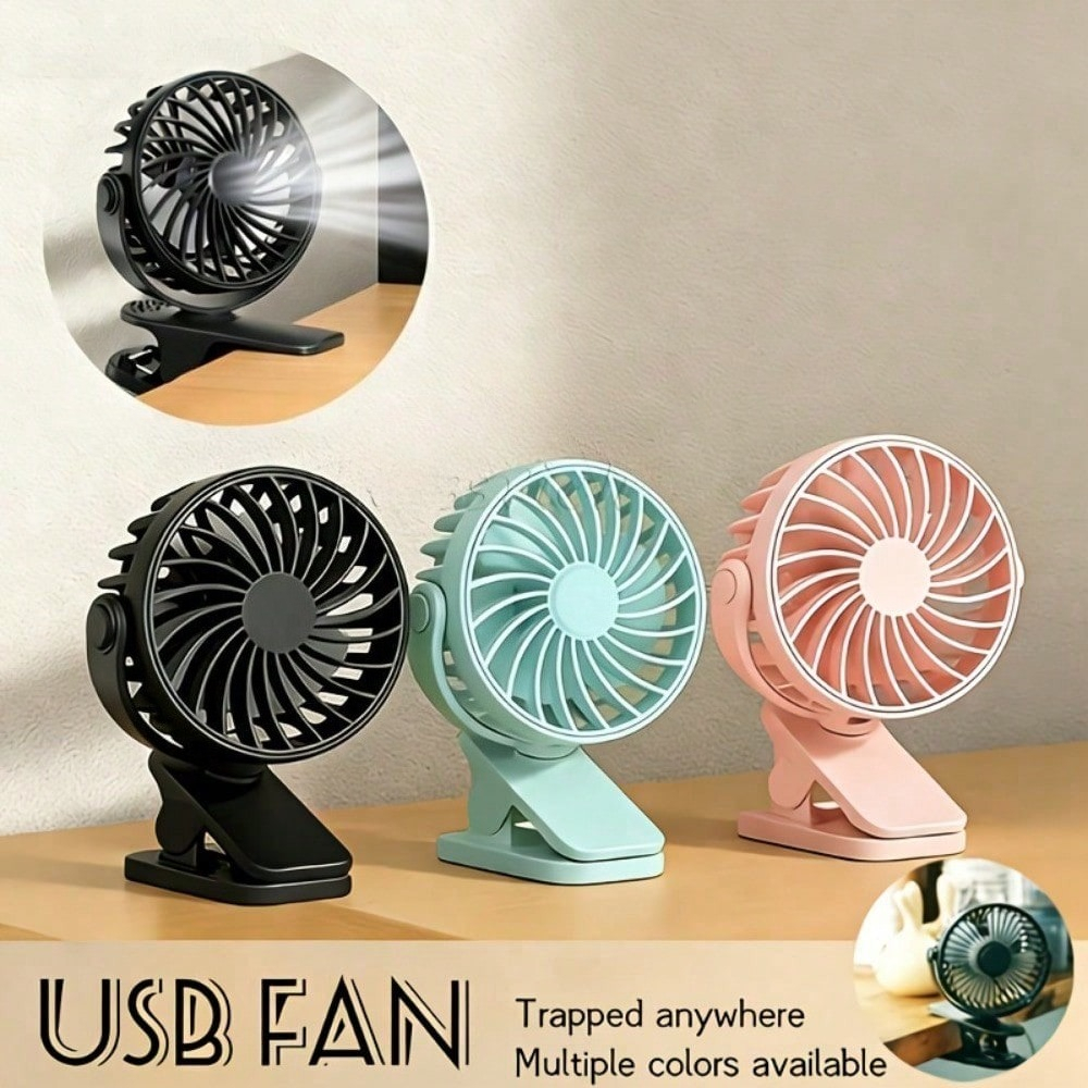1pc 360° Adjustable USB Clip o - مراجعة Usb Fan Silent وسعره